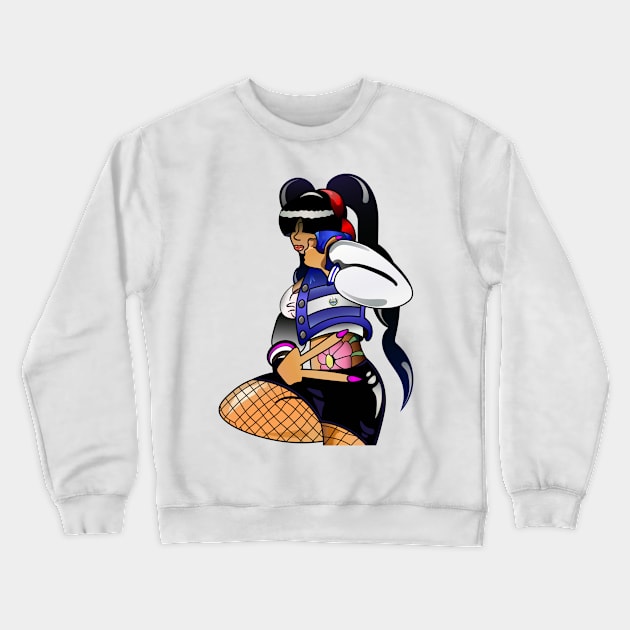 Latina Nina Doll - El Salvador Crewneck Sweatshirt by emiliapapaya